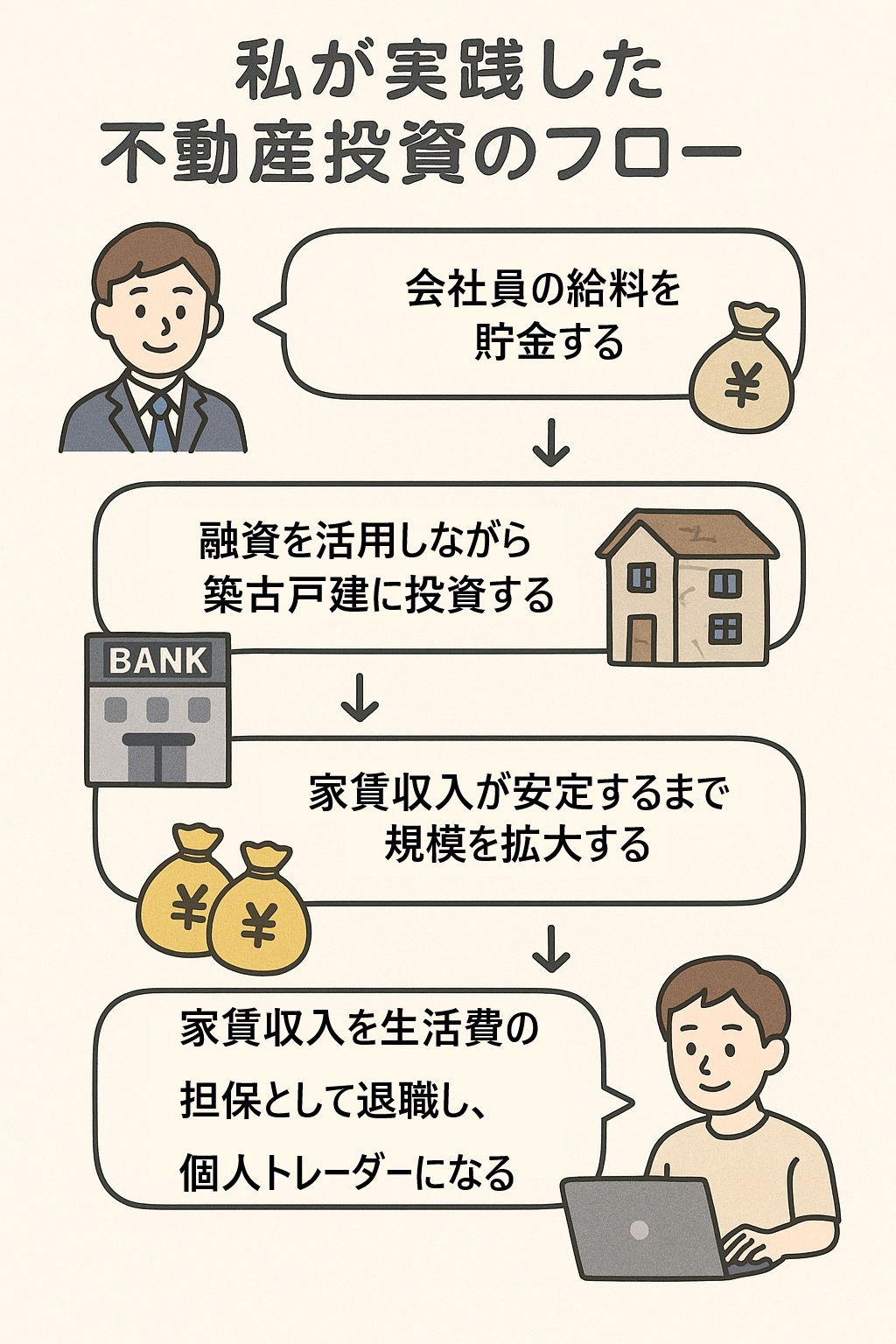 不動産投資のフロー